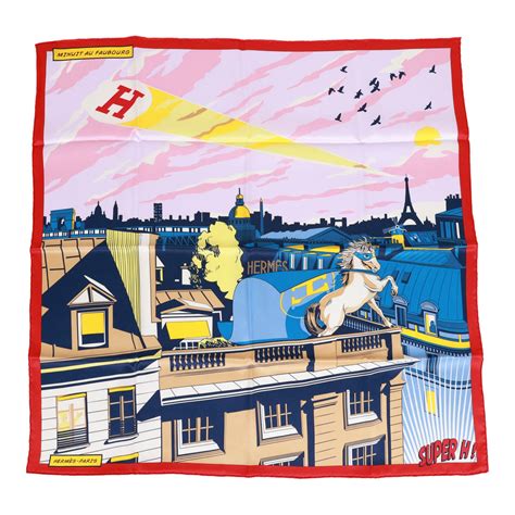 hermes minuit au faubourg|Minuit au Faubourg scarf 70 .